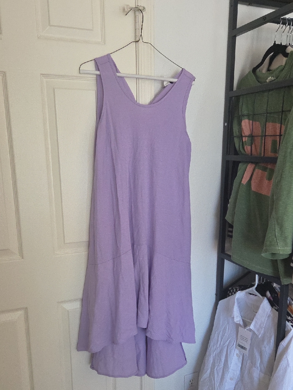 Espresso Sleeveless Lavender Tiered Midi Dress - Women Medium